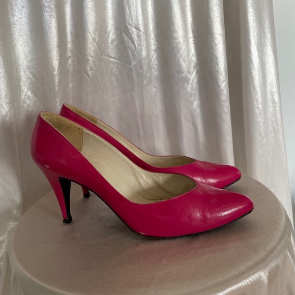 SHOES LEATHER HOT PINK SIZE 8.5N HOT! HOT !HOT! - Picture 4 of 11